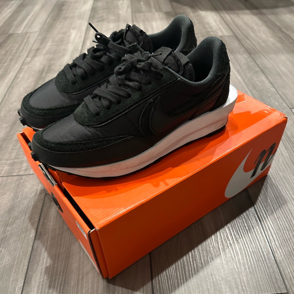 Nike Waffle Sacai Black Nylon